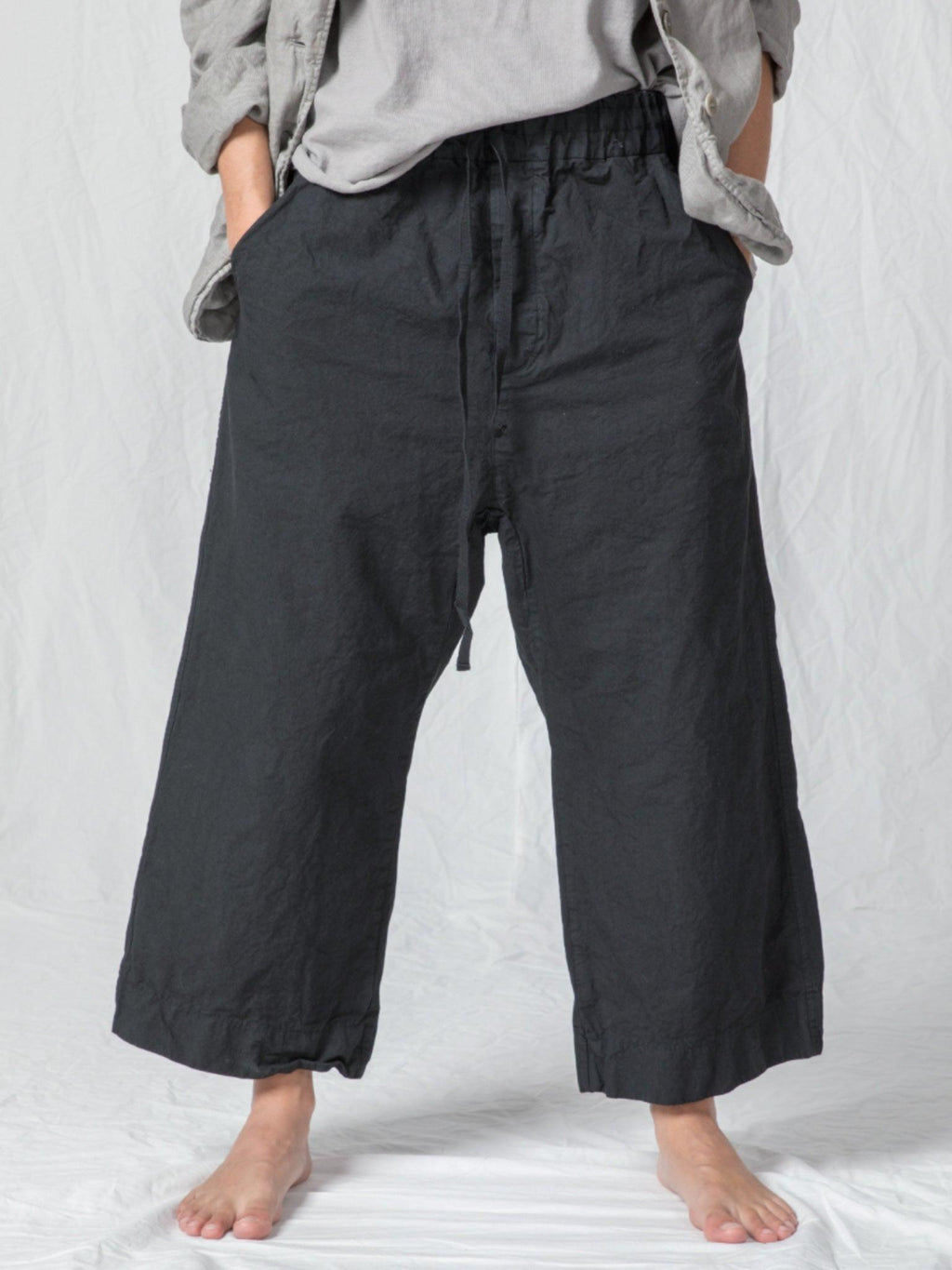 Namu Shop - Album di Famiglia Wide & Short Trousers CC - Black