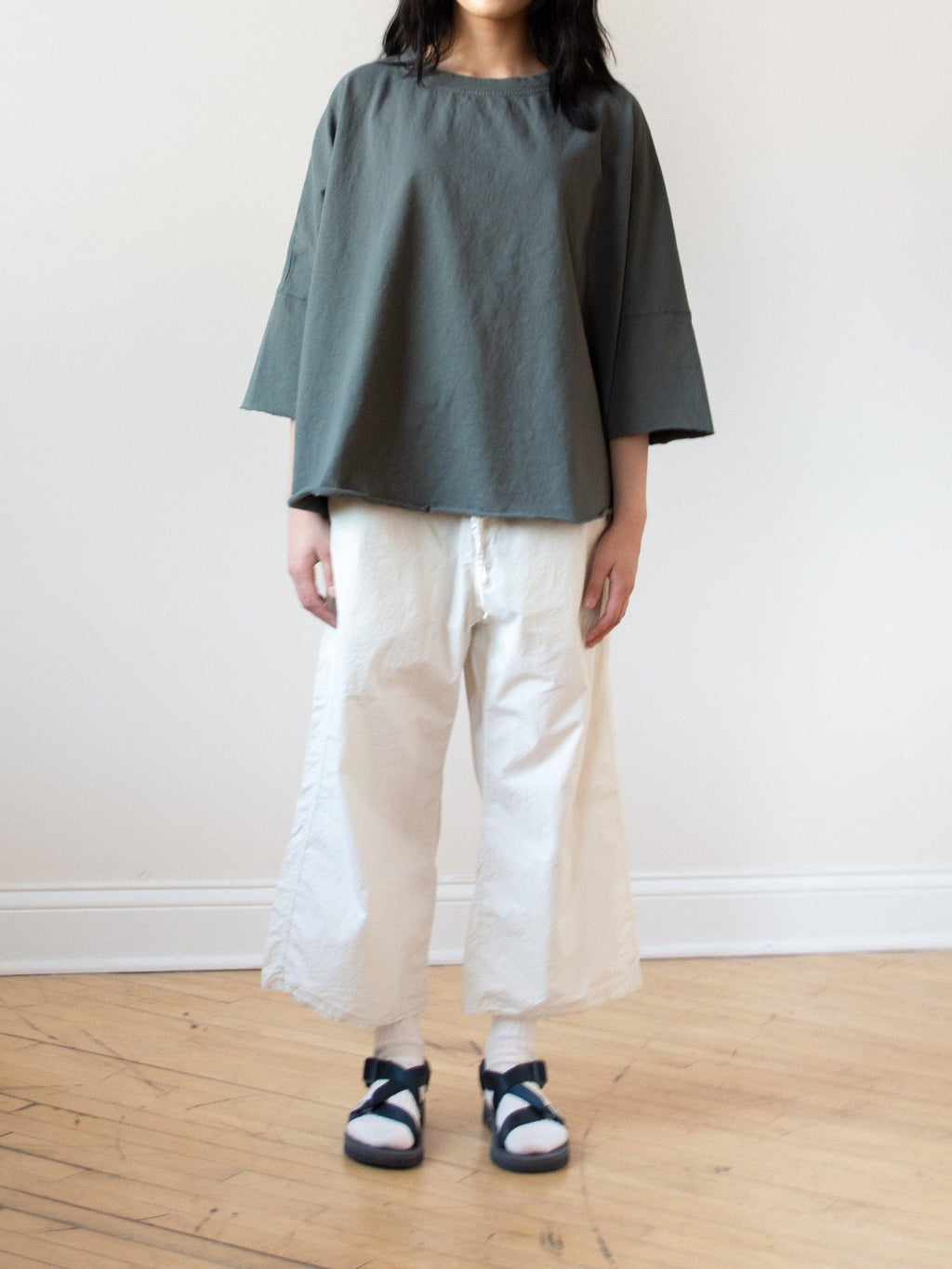 Namu Shop - Album di Famiglia Wide & Short Trousers TC - Chalk (restocked)