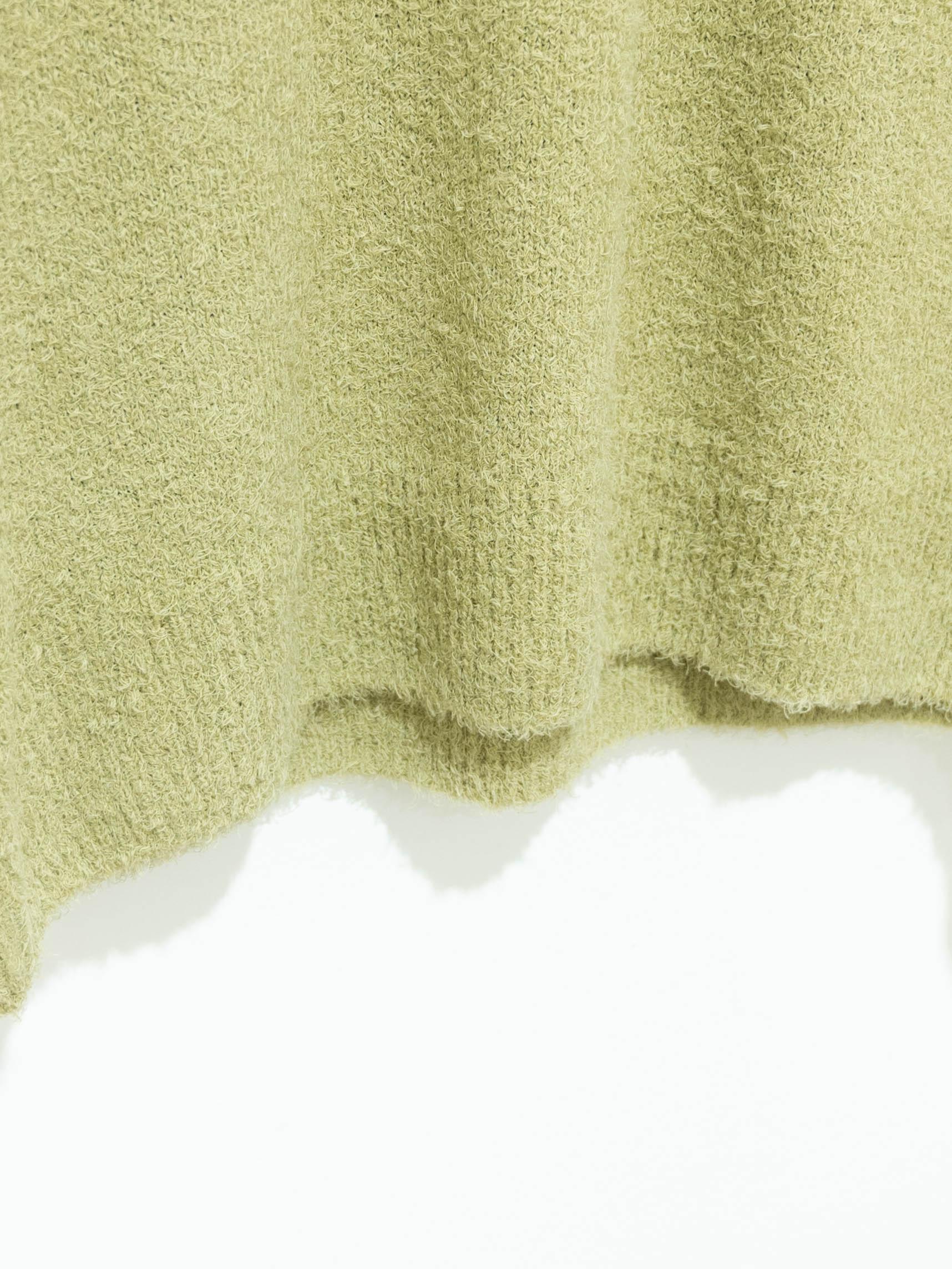 Namu Shop - Auralee Cotton Linen Cut Shaggy Knit Pullover - Light 