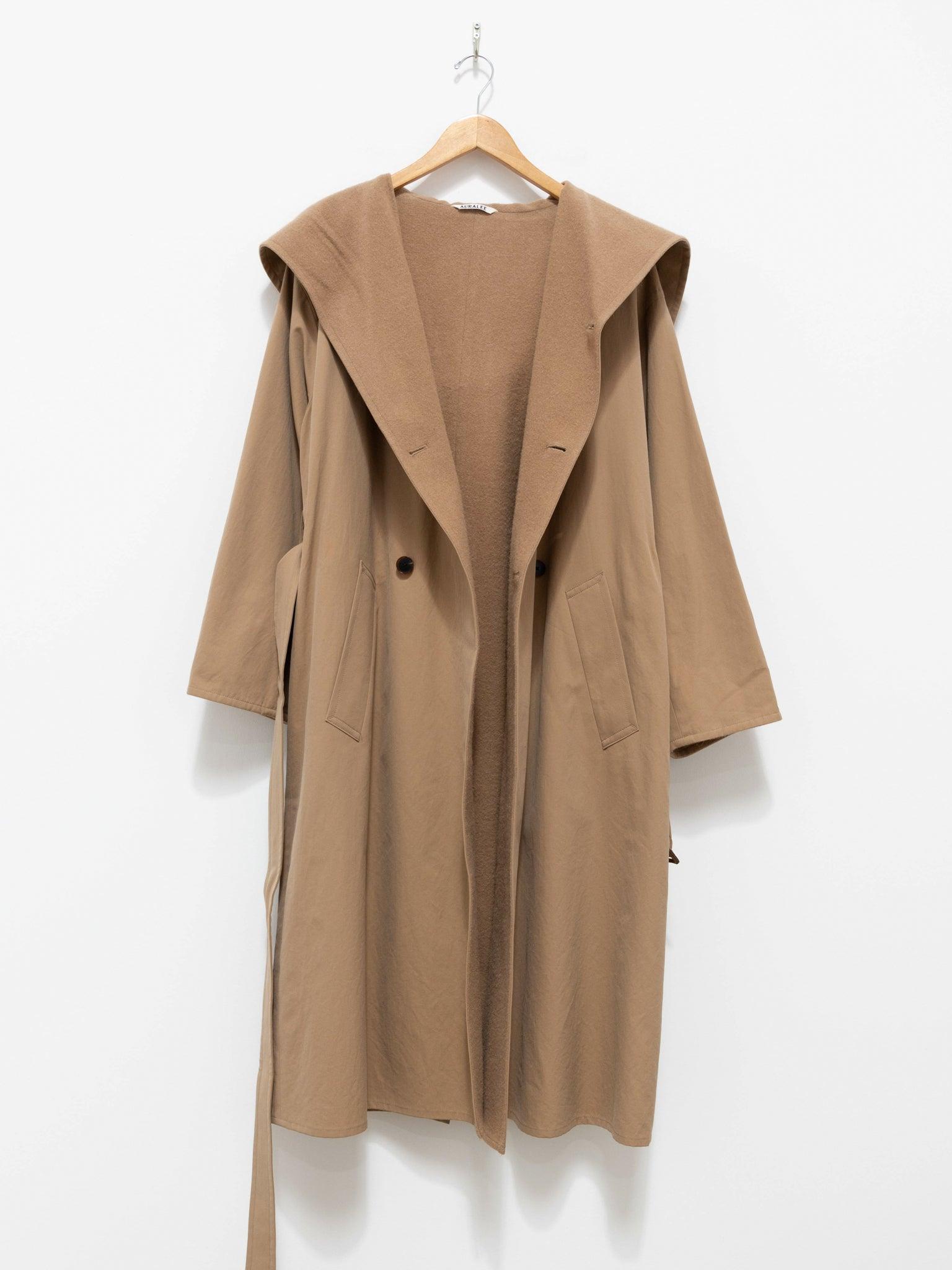 Namu Shop - Auralee Finx Hard Twist Gabardine Hooded Double Coat