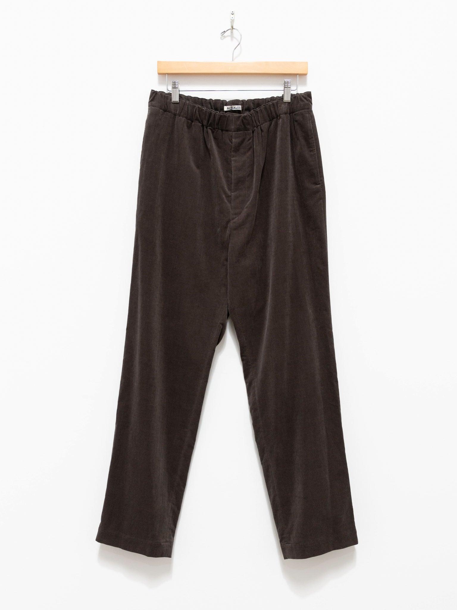 Finx Light Corduroy Easy Slacks - Dark Brown