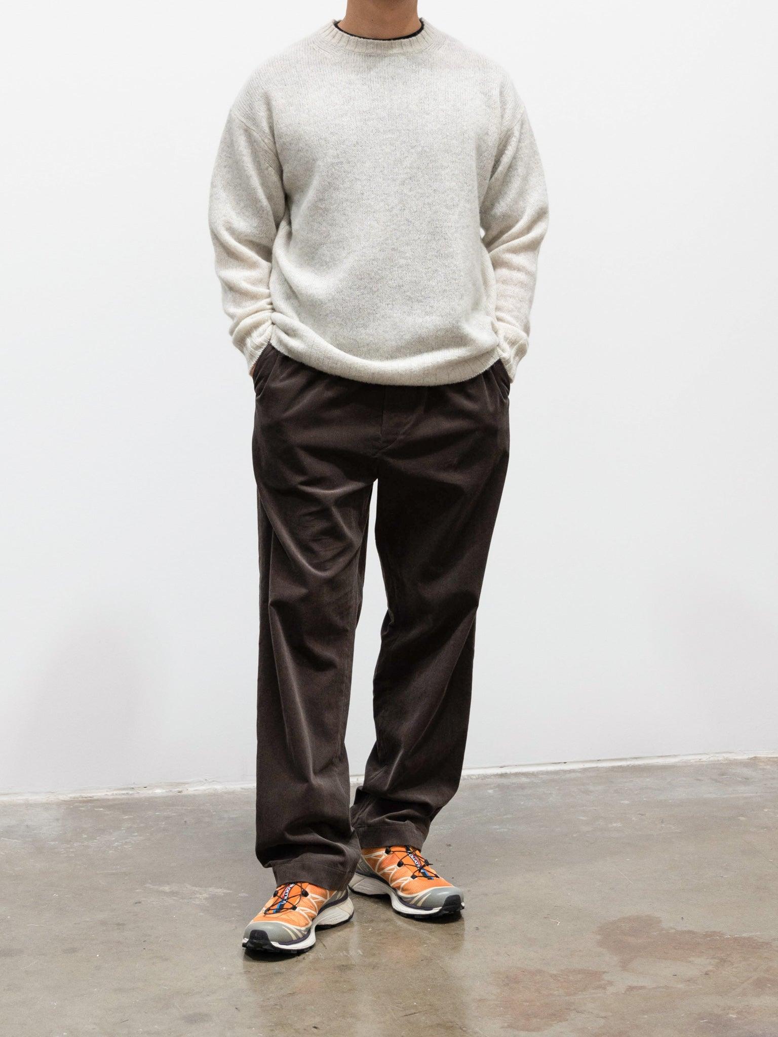 Namu Shop - Auralee Finx Light Corduroy Easy Slacks - Dark Brown