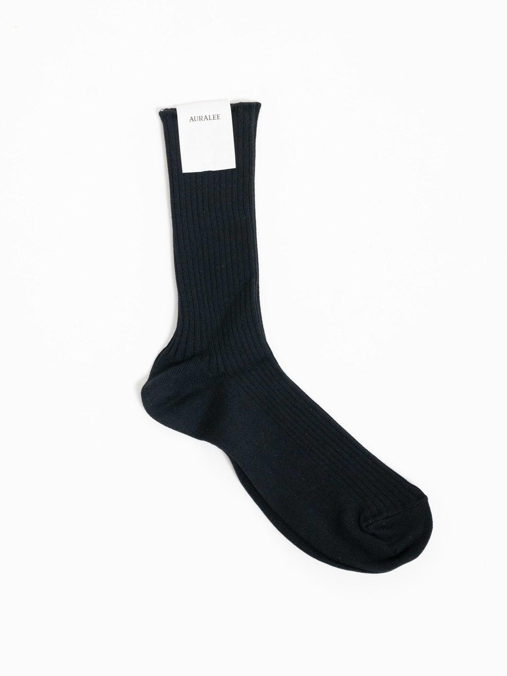 Namu Shop - Auralee Giza Cotton High Gauge Sox - Pale Green, Black