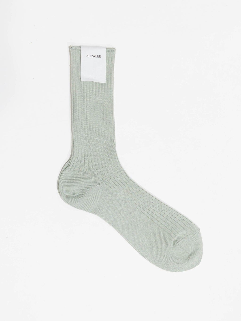 Namu Shop - Auralee Giza Cotton High Gauge Sox - Pale Green, Black