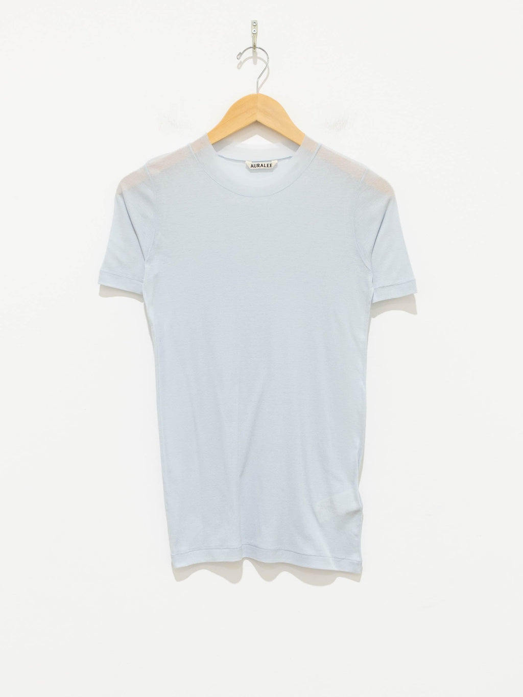 Namu Shop - Auralee Giza Super High Gauge Sheer Rib Tee - Light Blue