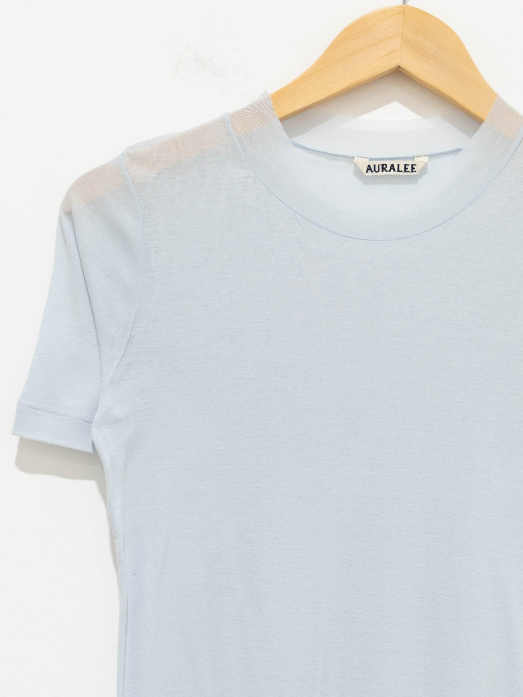 Namu Shop - Auralee Giza Super High Gauge Sheer Rib Tee - Light Blue