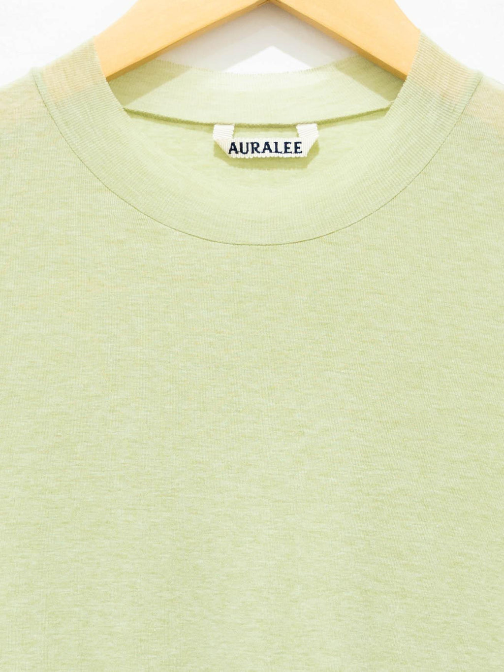 Namu Shop - Auralee Giza Super High Gauge Sheer Rib Tee - Top Green