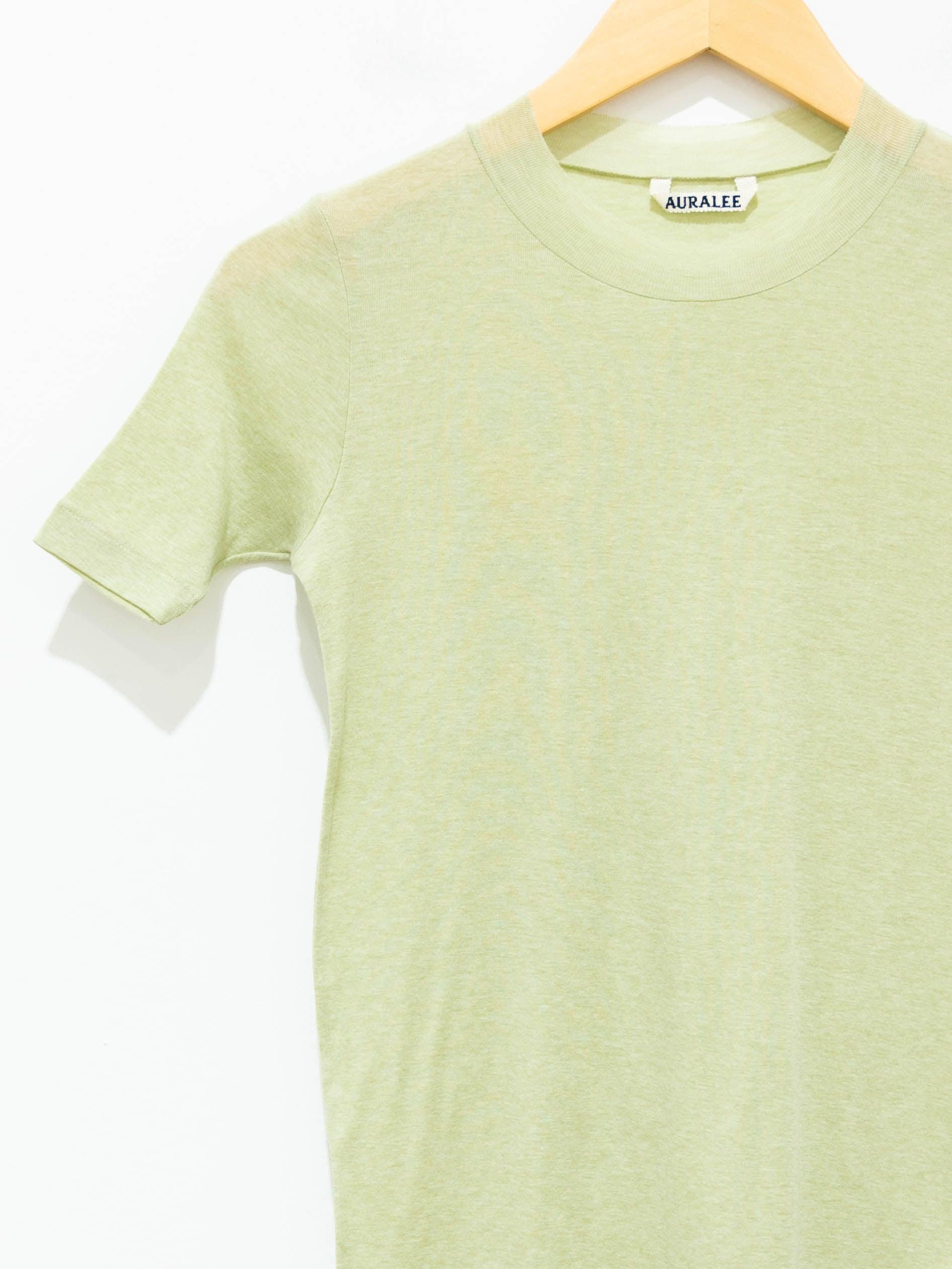 Namu Shop - Auralee Giza Super High Gauge Sheer Rib Tee - Top Green