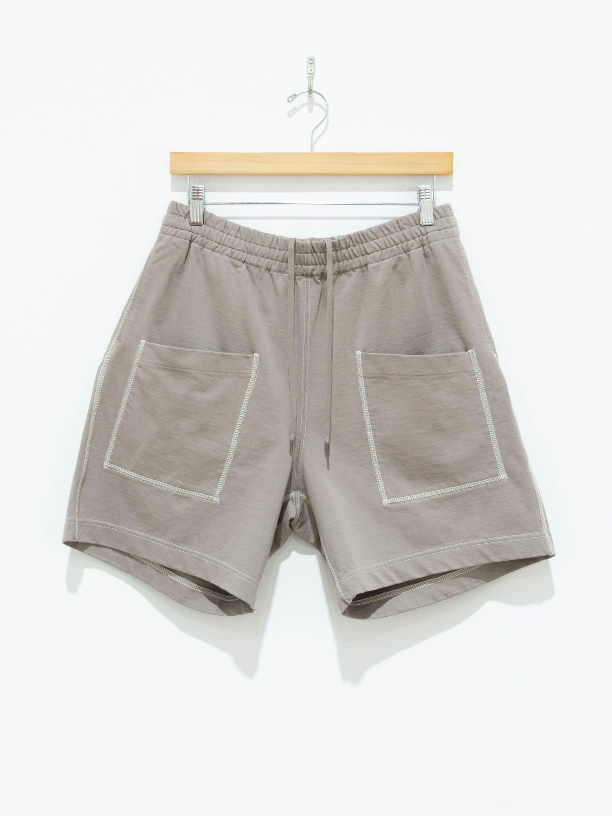 Namu Shop - Auralee High Density Organic Cotton Jersey Shorts - Gray Beige
