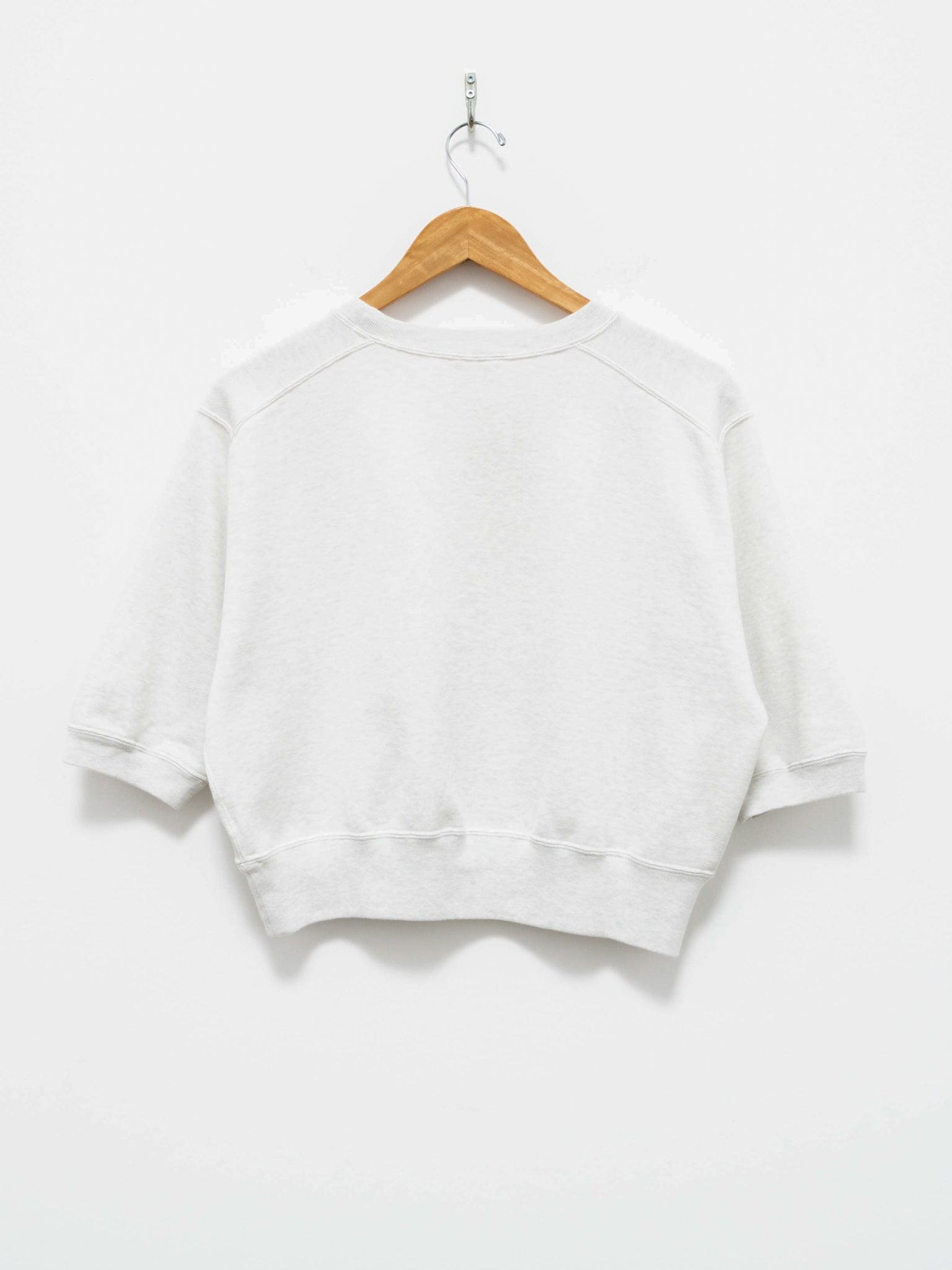 Namu Shop - Auralee Light Flowy Sweat Half Sleeve Crop Pullover - Top Light Gray