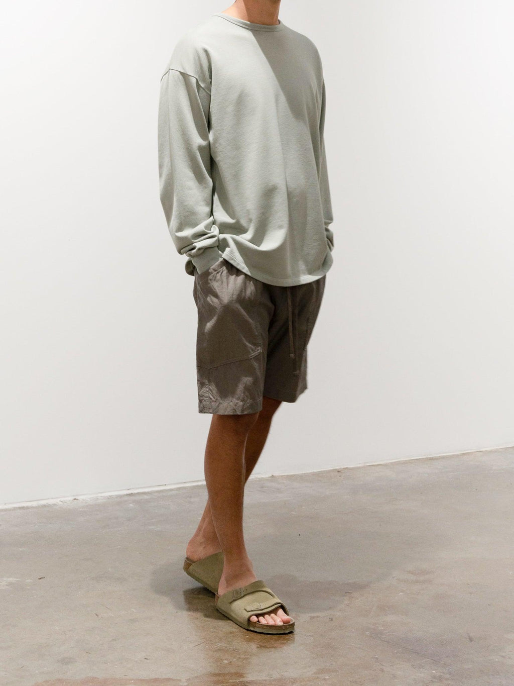 Namu Shop - Auralee Light Flowy Sweat Pullover - Light Green