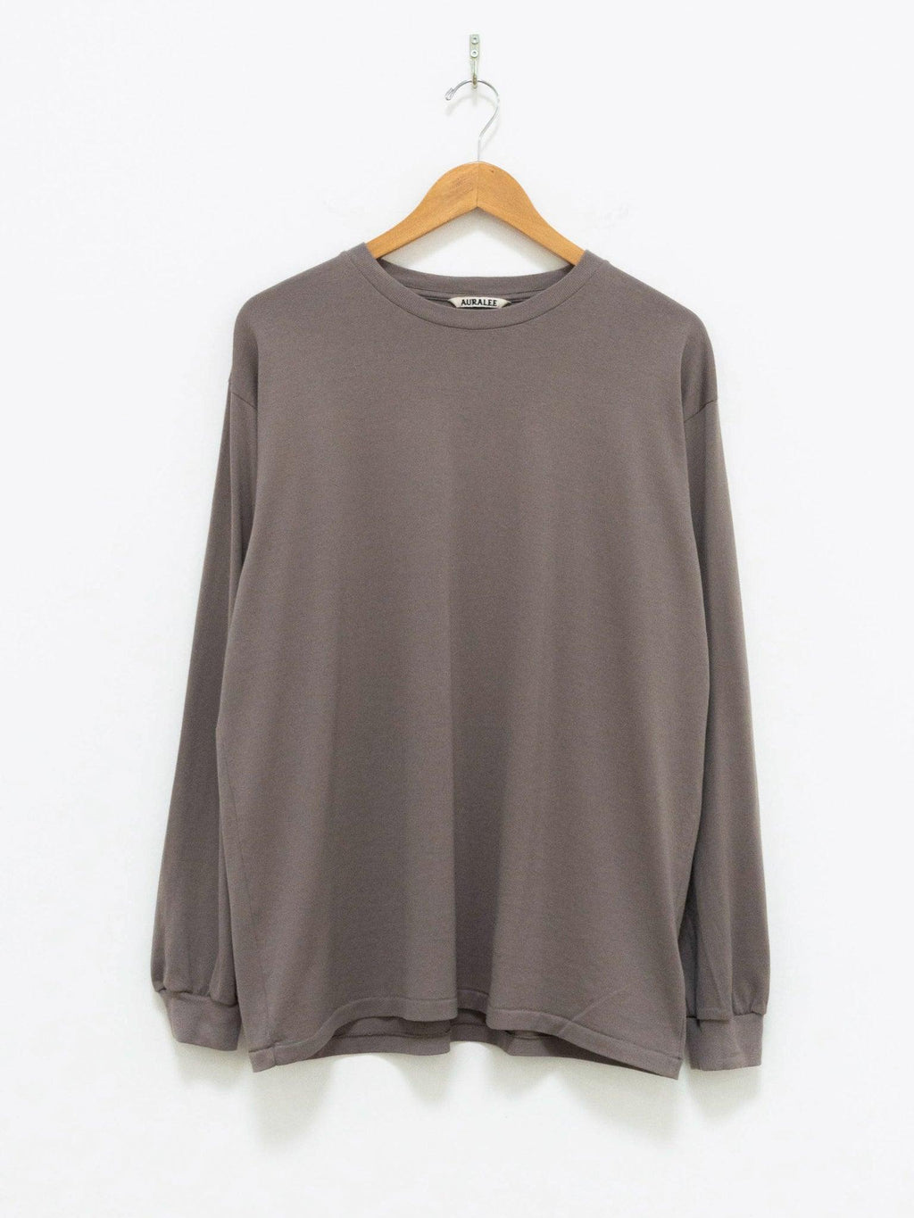Namu Shop - Auralee Luster Plaiting L/S Tee - Khaki Gray