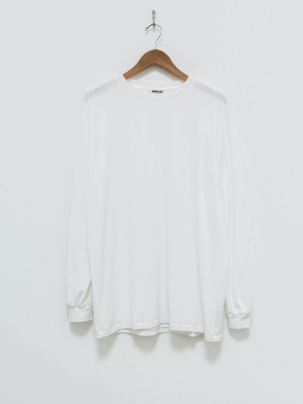 Namu Shop - Auralee Luster Plaiting L/S Tee - White