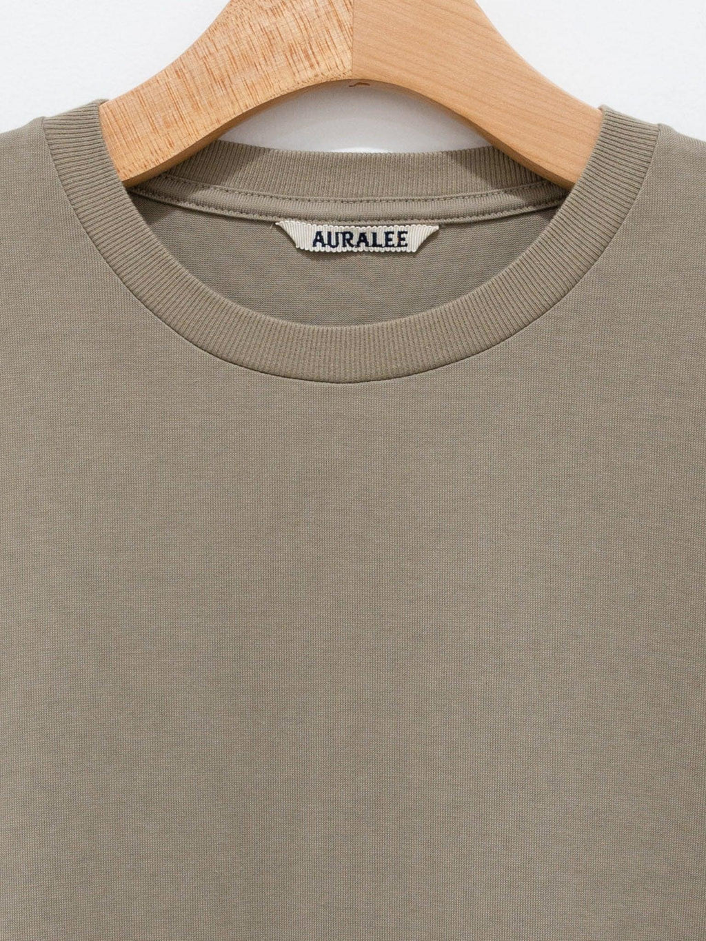 Namu Shop - Auralee Luster Plaiting Tee - Khaki Gray