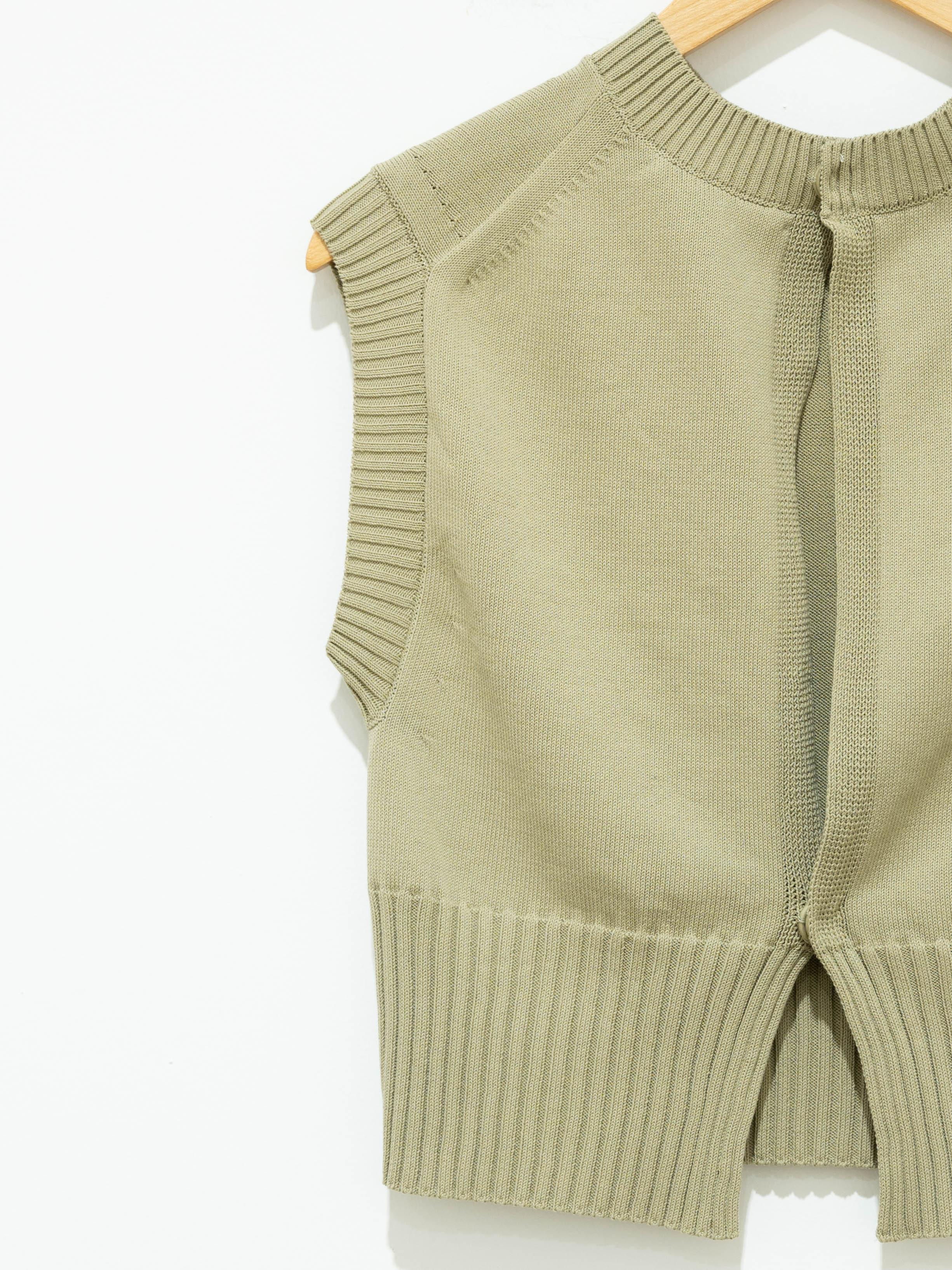 Namu Shop - Auralee Mid Gauge Dry Cotton Knit Vest - Light Beige