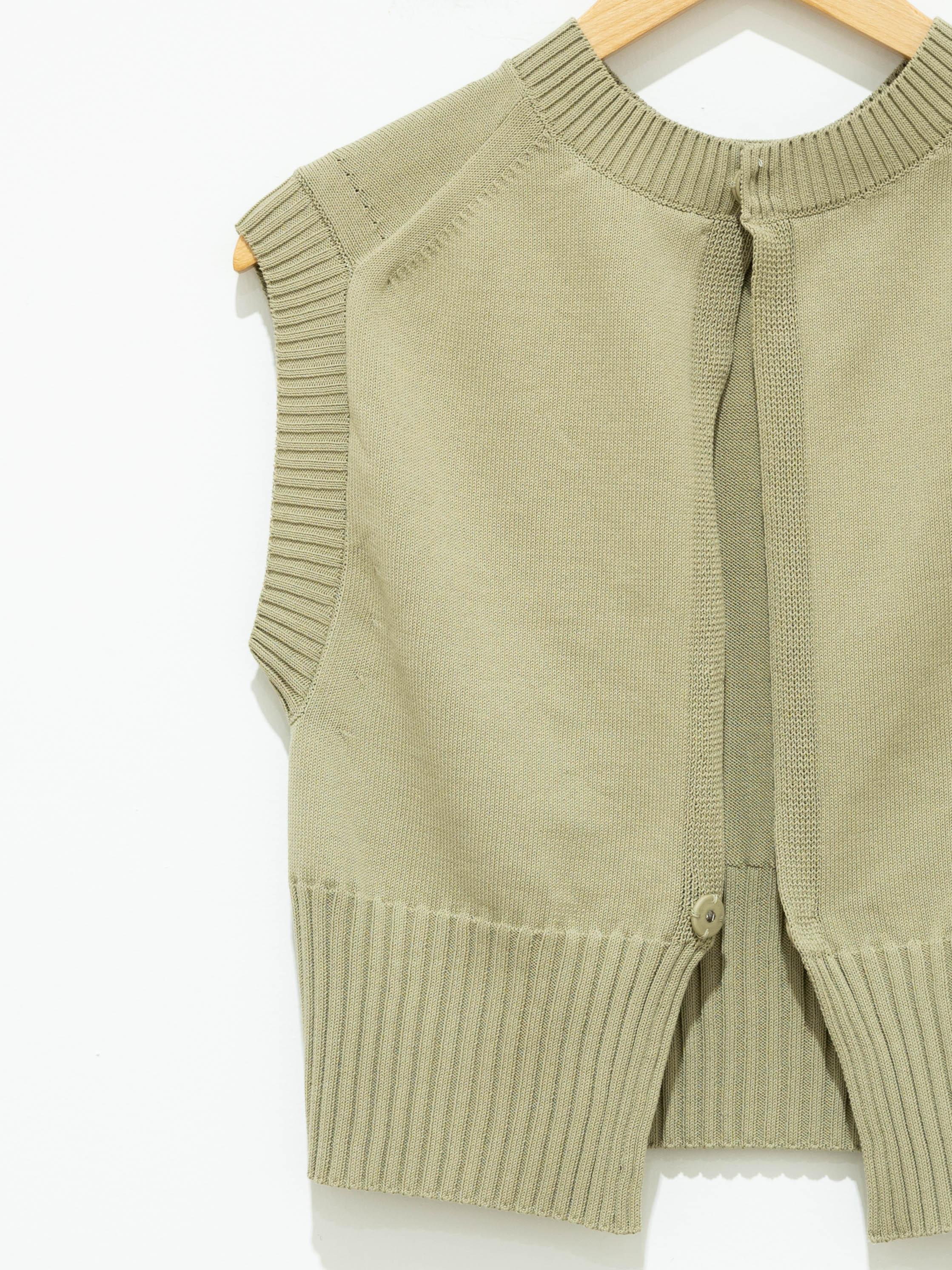 Namu Shop - Auralee Mid Gauge Dry Cotton Knit Vest - Light Beige
