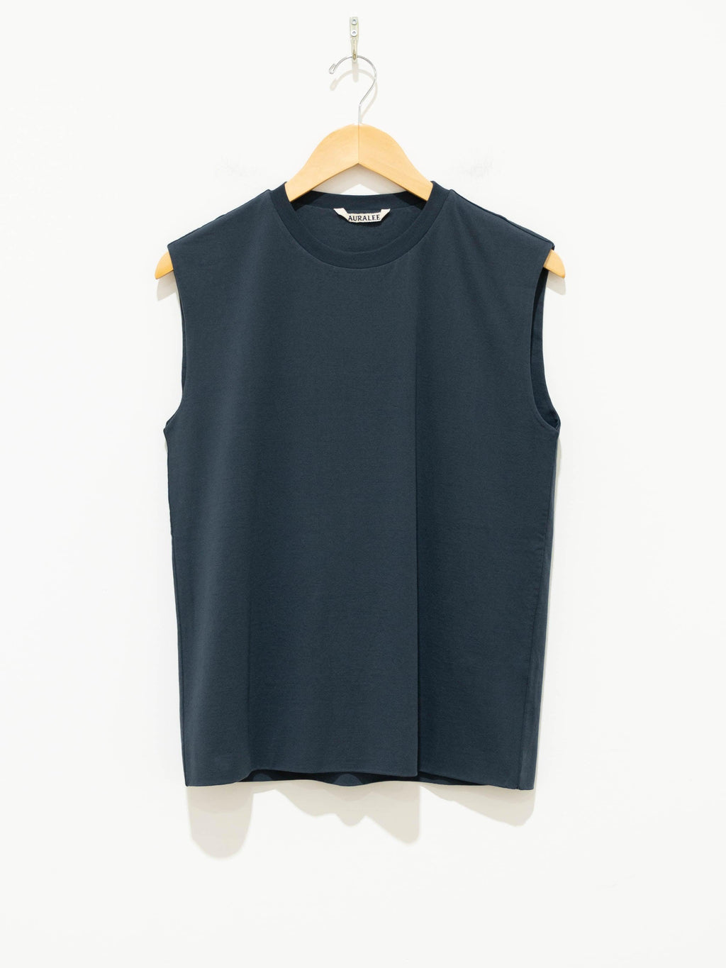Namu Shop - Auralee Organic Cotton High Gauge Jersey Sleeveless Tee - Dark Blue
