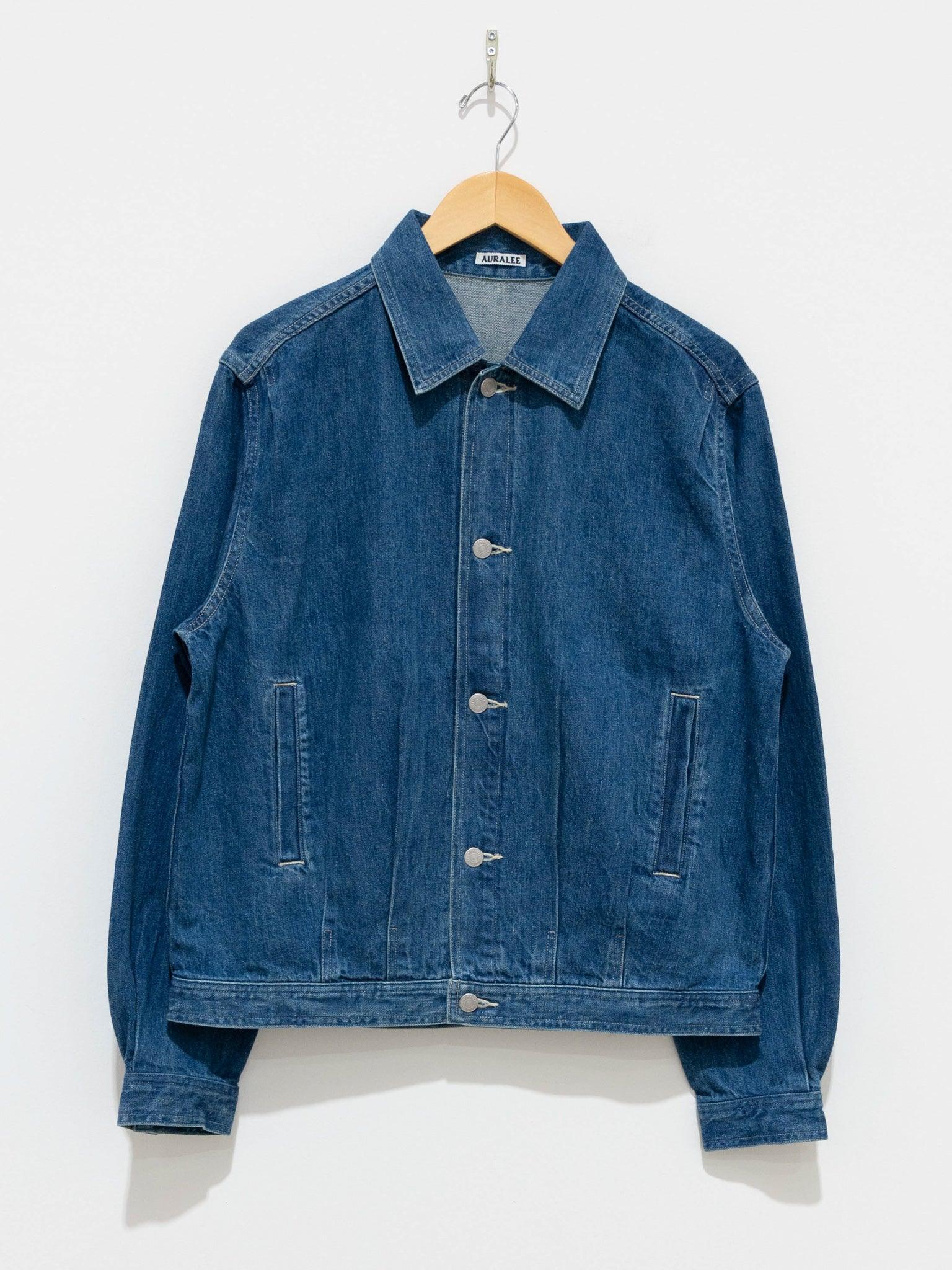 Namu Shop - Auralee Selvedge Light Denim Blouson - Light Indigo