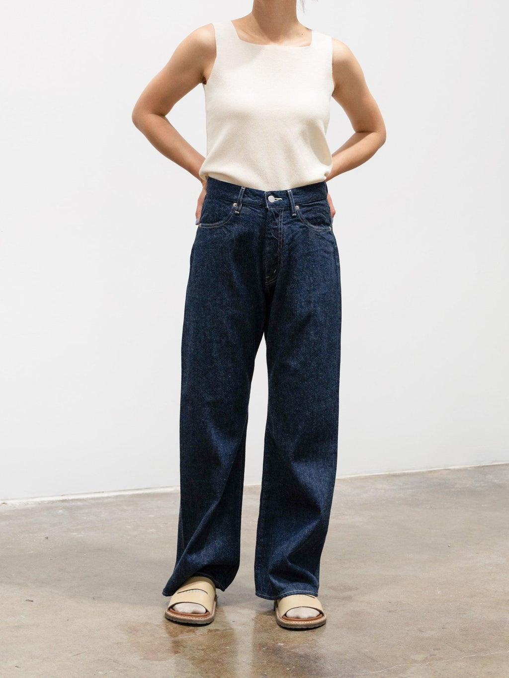 Namu Shop - Auralee Selvedge Light Denim Wide Pants - Indigo