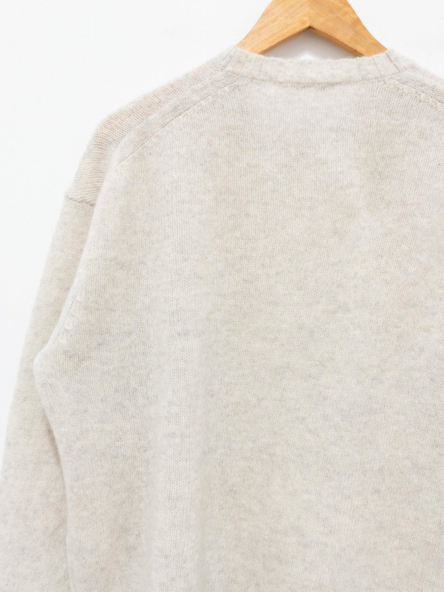 Namu Shop - Auralee Shetland Wool Cashmere Knit Pullover - Top White