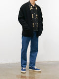 Super Fine Wool Rib Knit Big Cardigan - Black Super Fine Wool Rib Knit Big Cardigan - Black