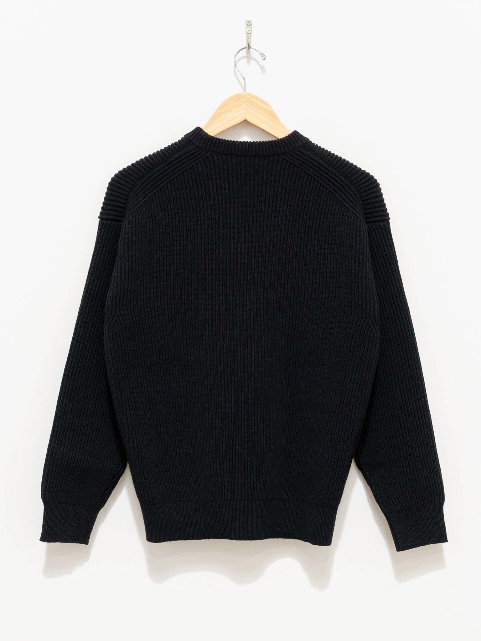 Namu Shop - Auralee Super Fine Wool Rib Knit Big Pullover - Black