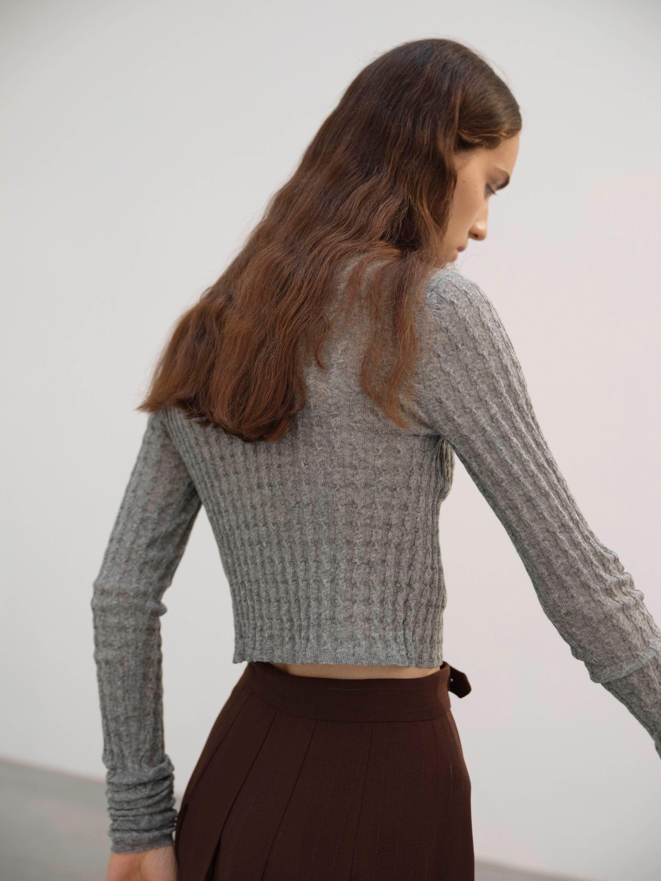 Namu Shop - Auralee Washable Cashmere Silk Cable Knit