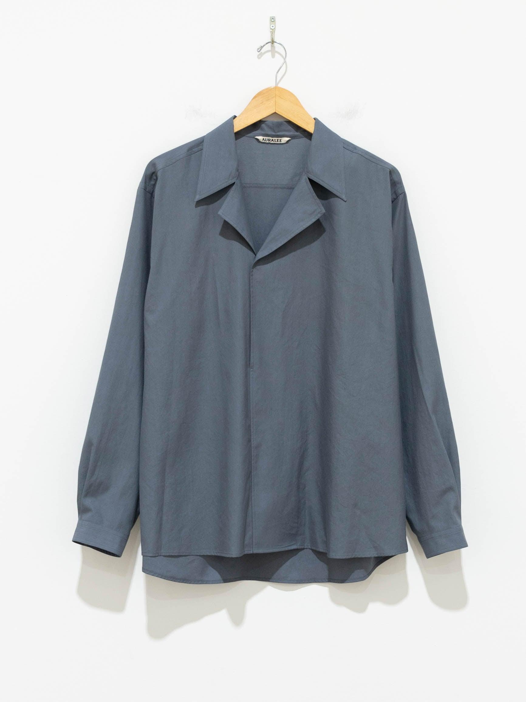 Washed Finx Twill Pullover Shirt - Dark Blue Gray