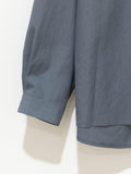 Namu Shop - Auralee Washed Finx Twill Pullover Shirt - Dark Blue Gray