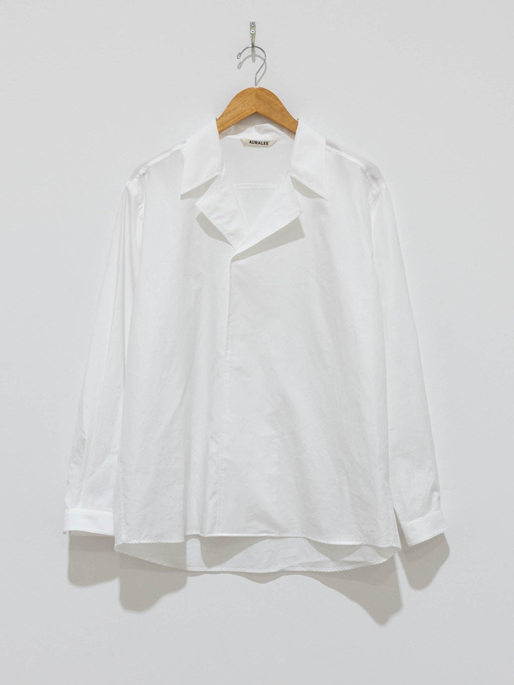 Namu Shop - Auralee Washed Finx Twill Pullover Shirt - White