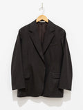 Namu Shop - Auralee Wool Fulling Flannel Jacket - Top Dark Brown