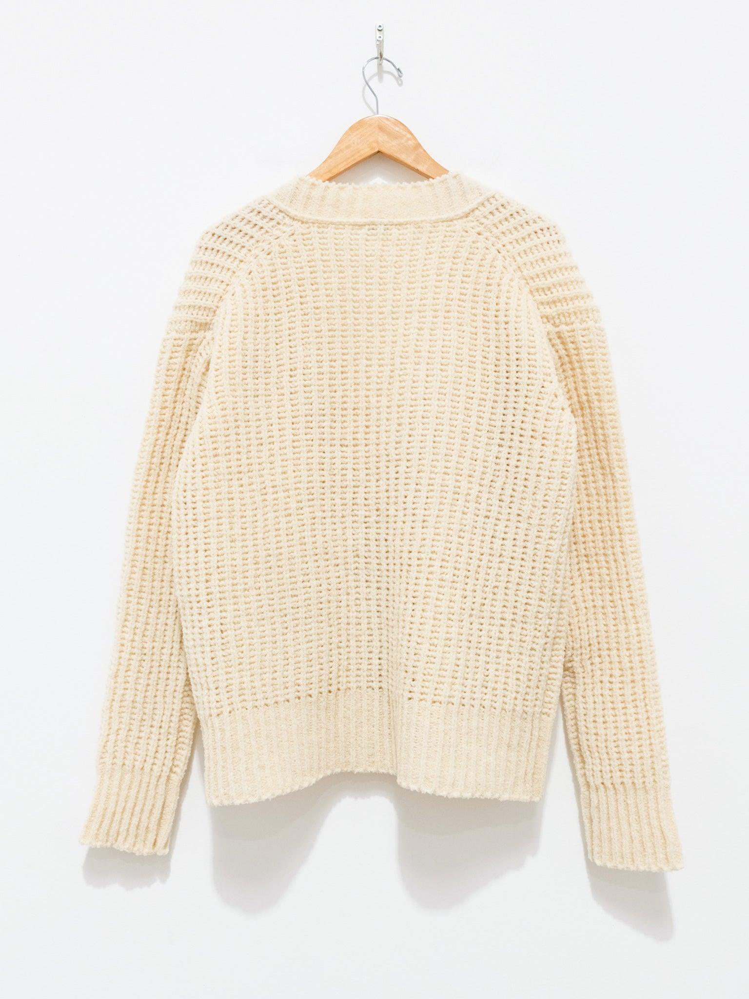 Namu Shop - Babaco Chenille Yarn Cardigan - Ivory