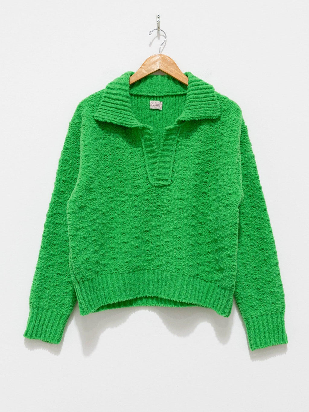 Namu Shop - Babaco Chenille Yarn Polo - Green