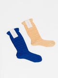 Namu Shop - Babaco Crushed Socks - Blue, Beige