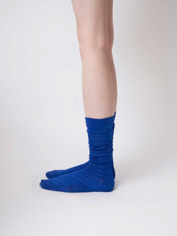 Namu Shop - Babaco Crushed Socks - Blue, Beige