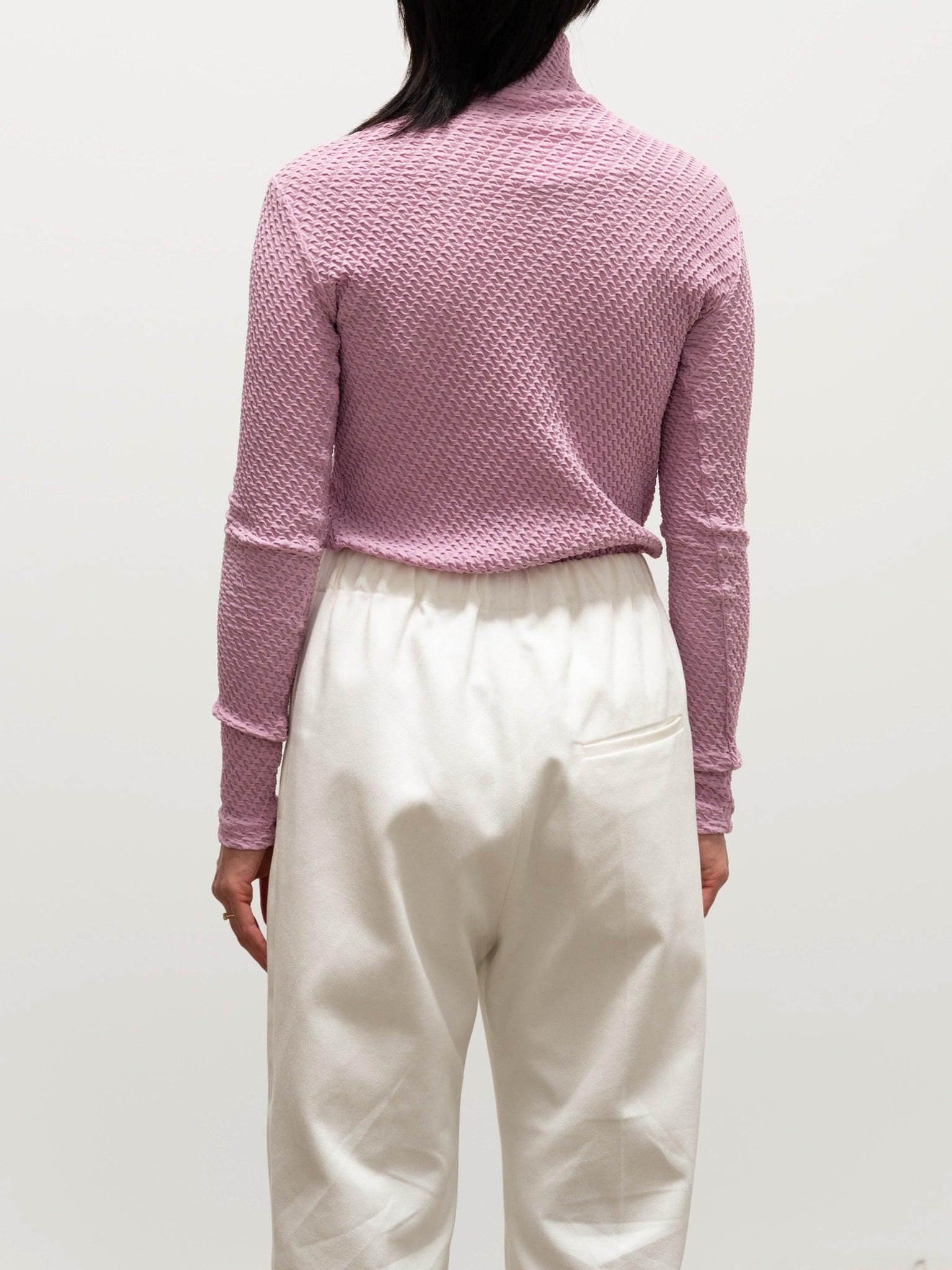Namu Shop - Babaco Shrink Knit Turtleneck - Lavender Pink