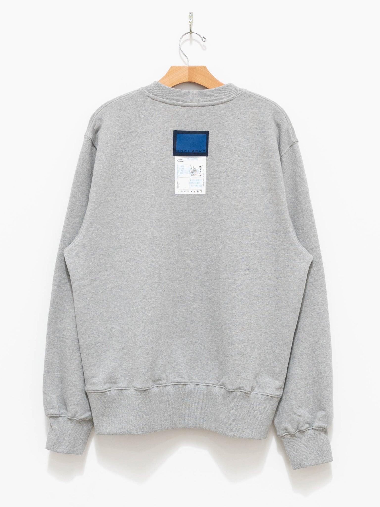 Namu Shop - Document Back Logo Sweatshirt - Gray