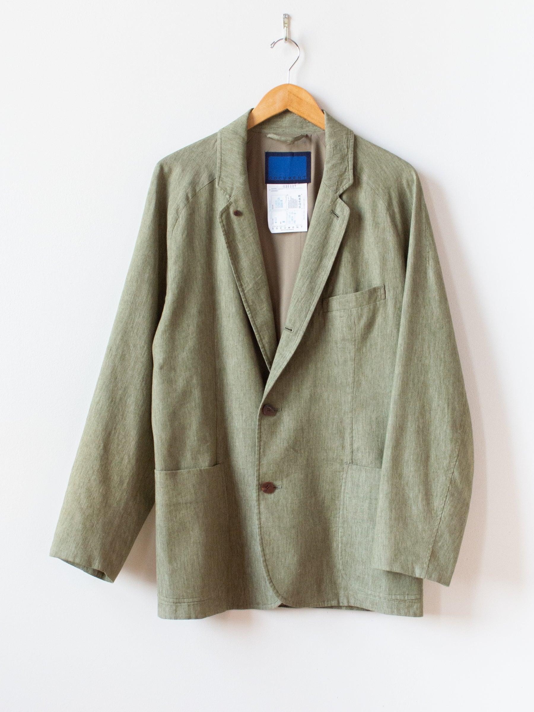 Namu Shop - Document Co/Li Stretch Denim Raglan Jacket - Green