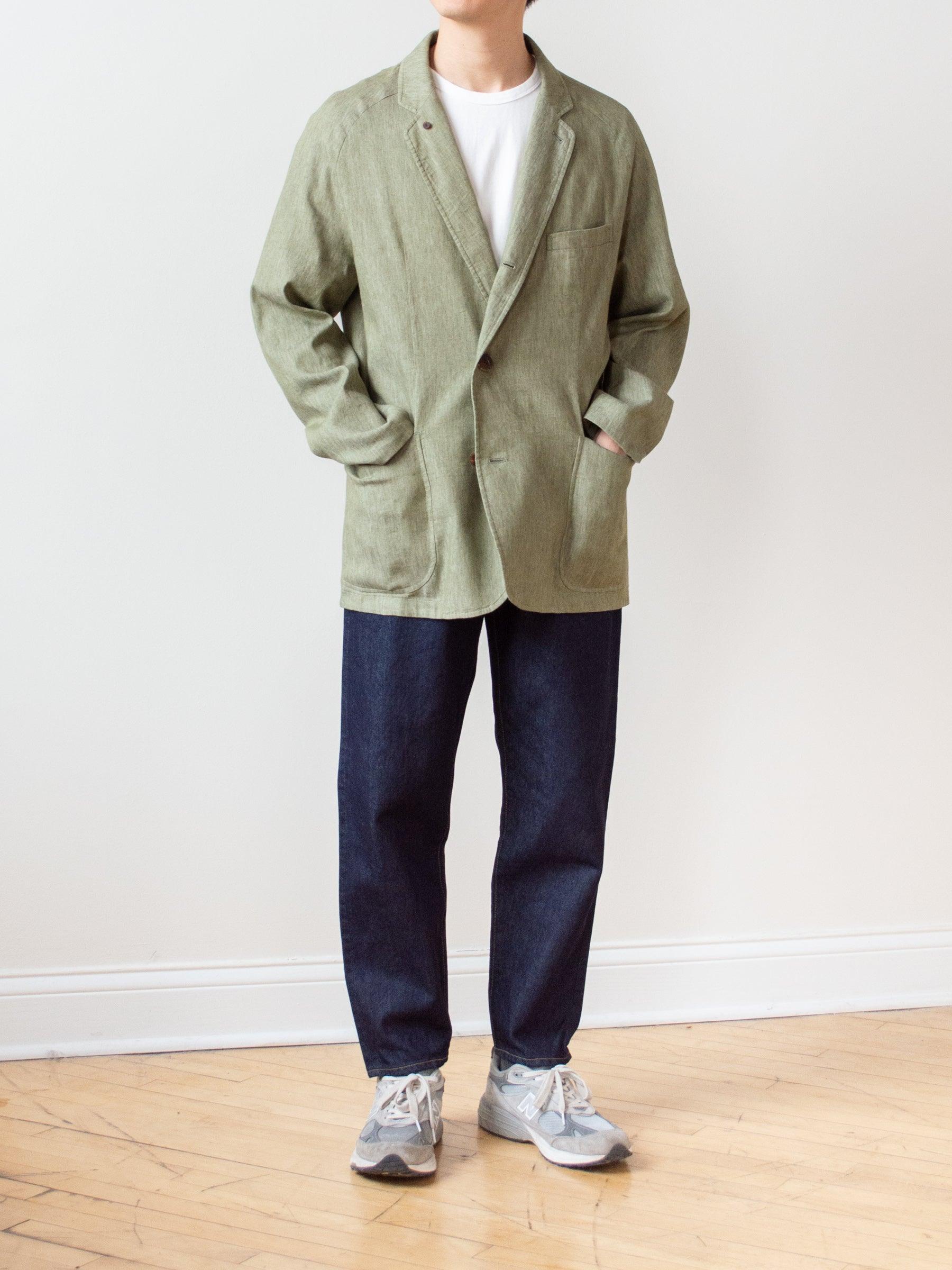 Namu Shop - Document Co/Li Stretch Denim Raglan Jacket - Green