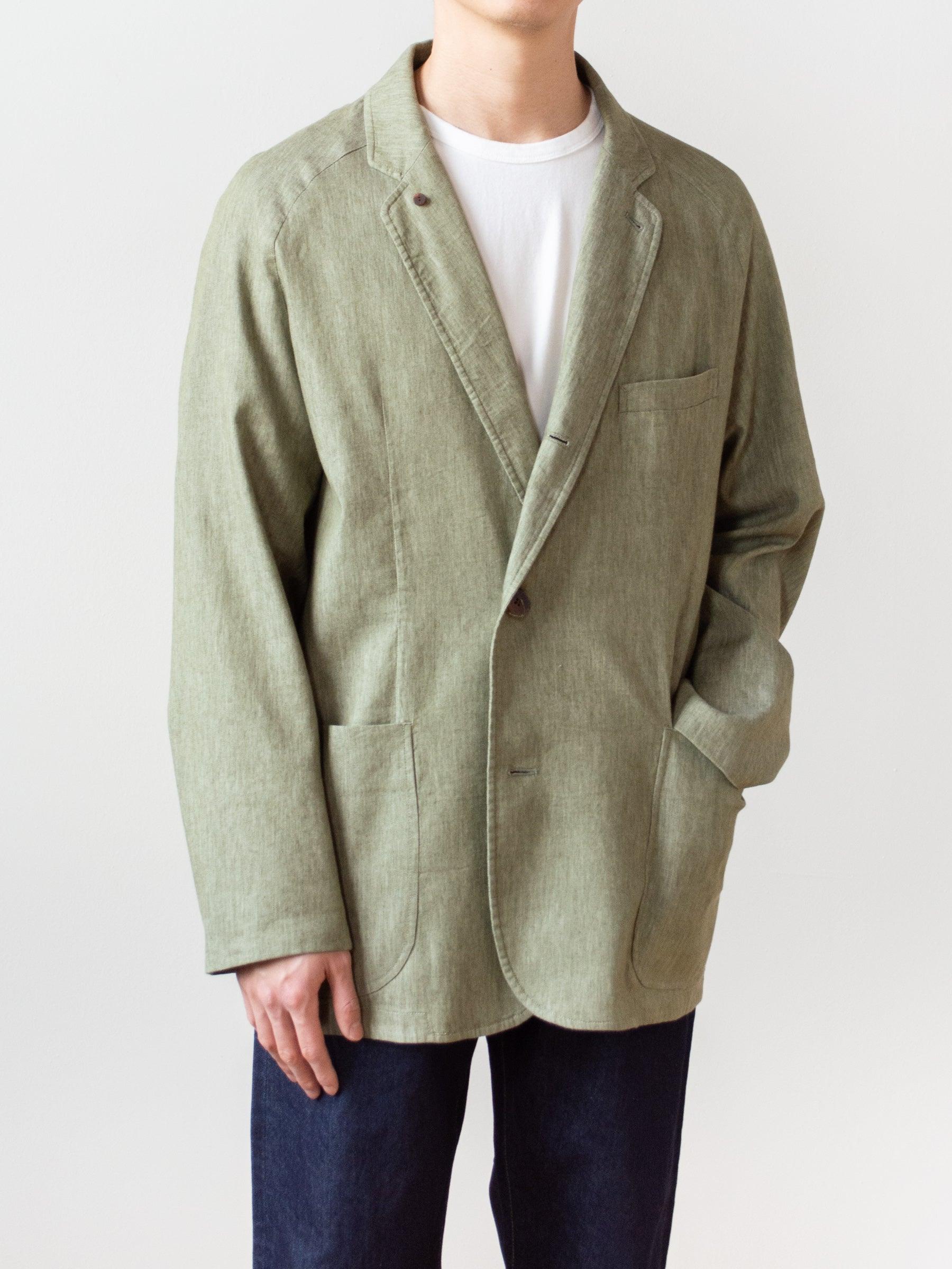 Namu Shop - Document Co/Li Stretch Denim Raglan Jacket - Green
