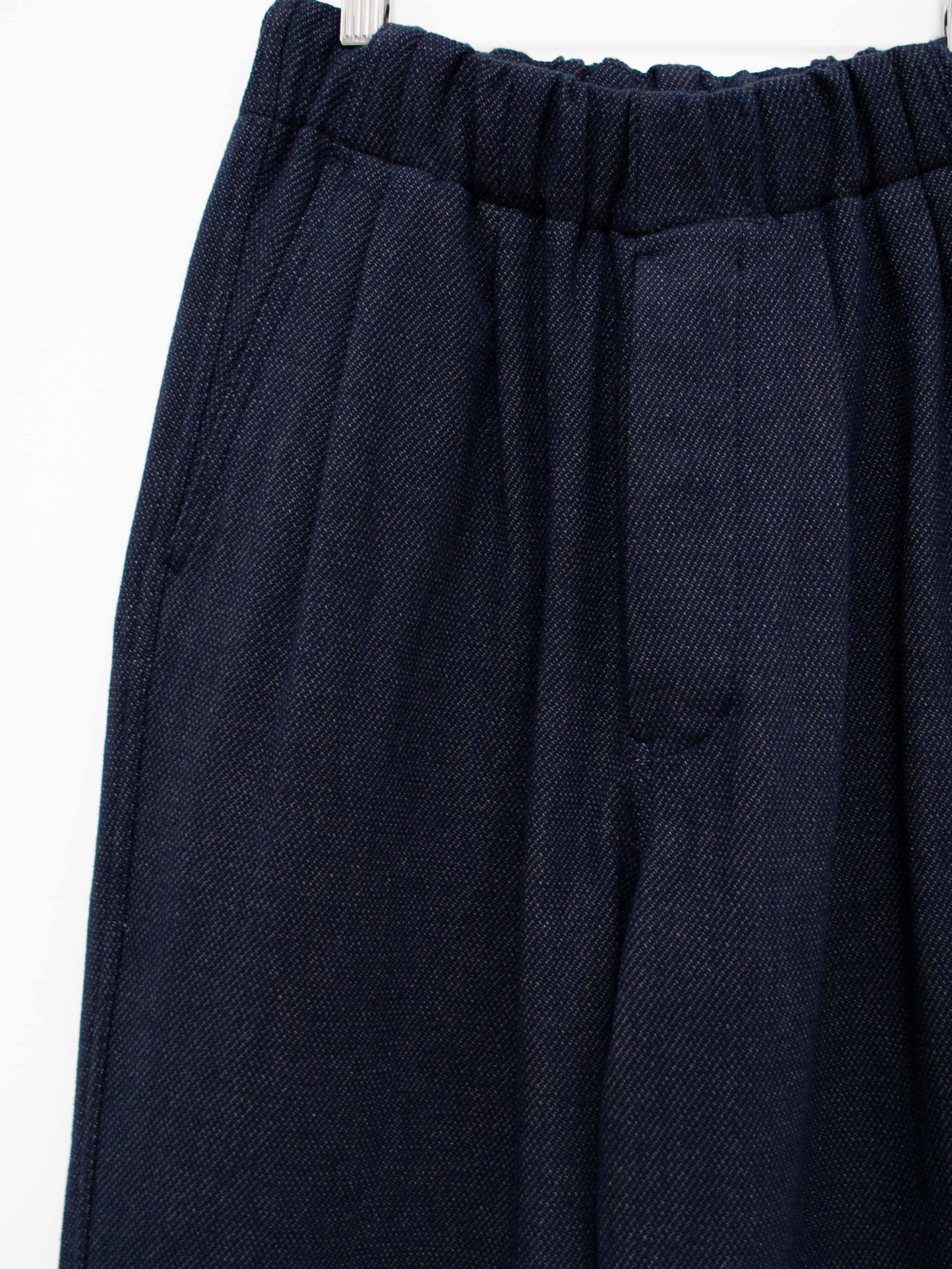 Namu Shop - Document Denim Cotton One Tucked Trousers