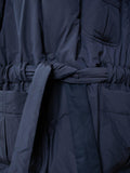 Namu Shop - Document Down Robe Hooded Coat - Navy