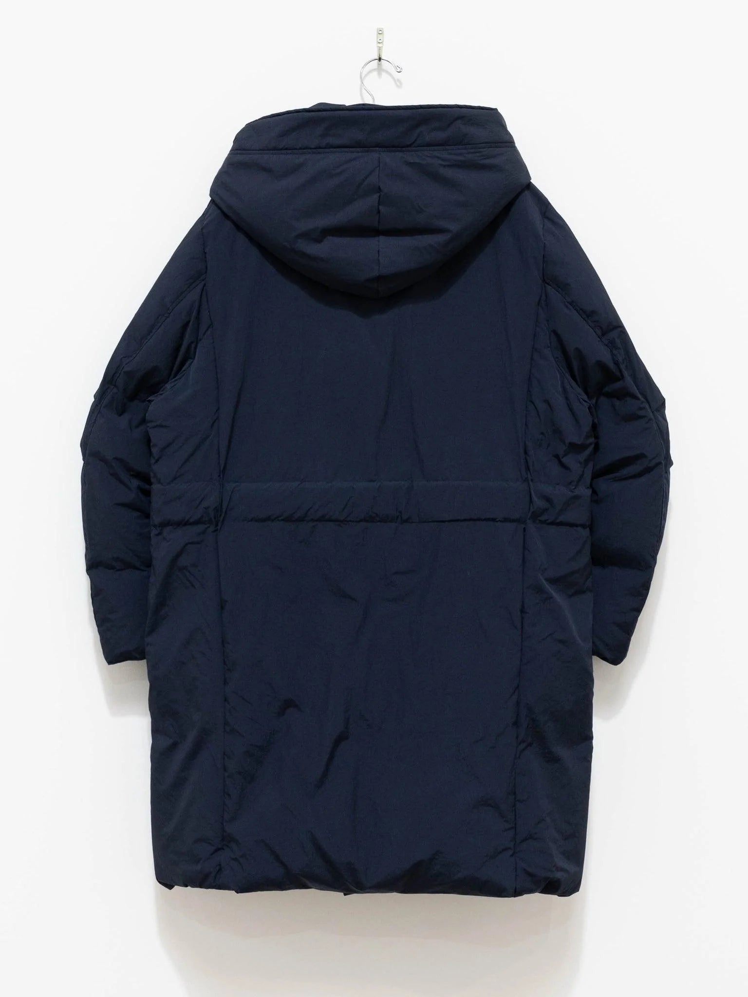 Namu Shop - Document Down Robe Hooded Coat - Navy