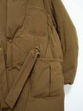 Namu Shop - Document Duck Down Robe Hooded Coat - Moka Brown