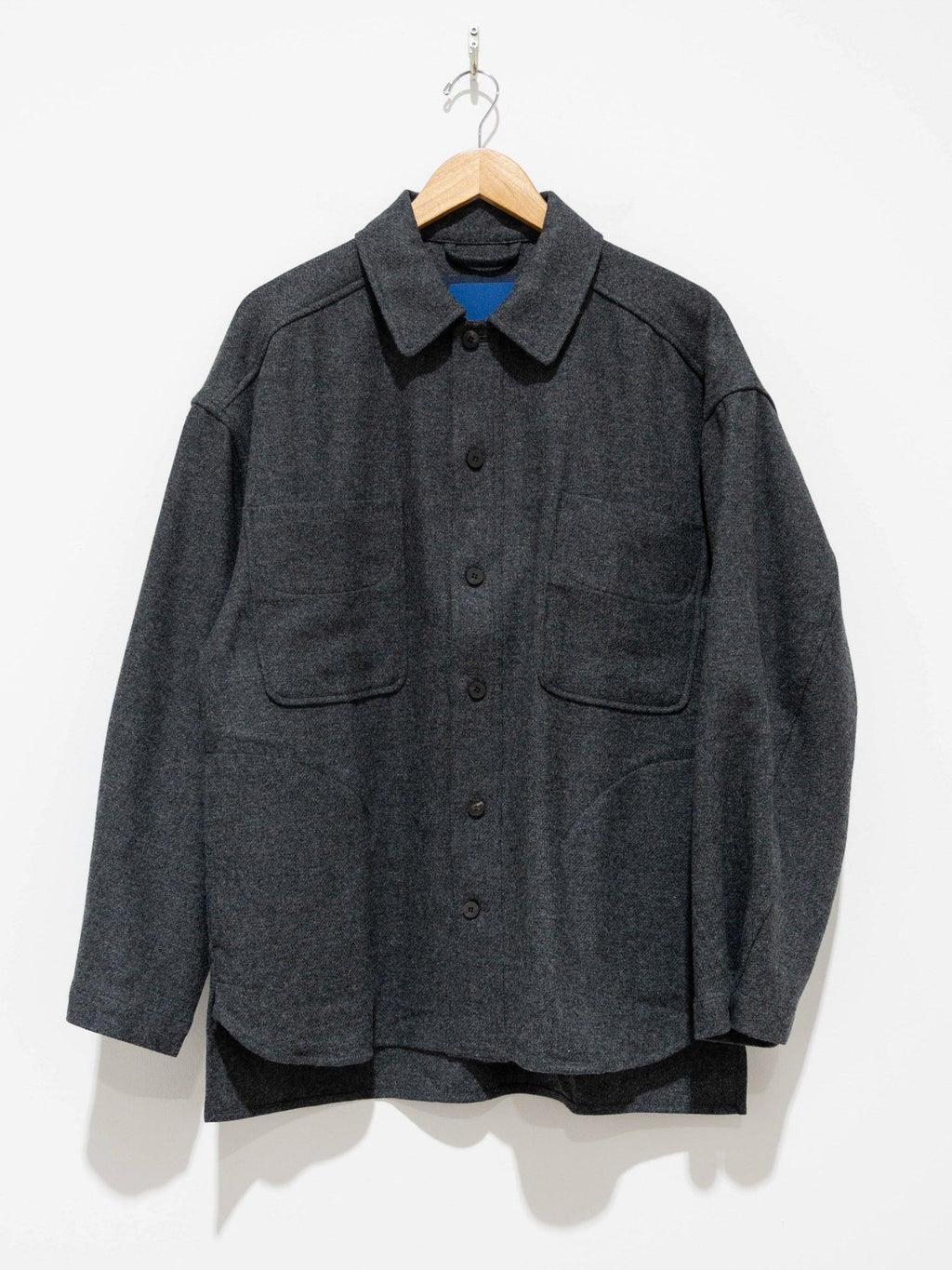 Namu Shop - Document English Wool Shirting Jacket - Gray