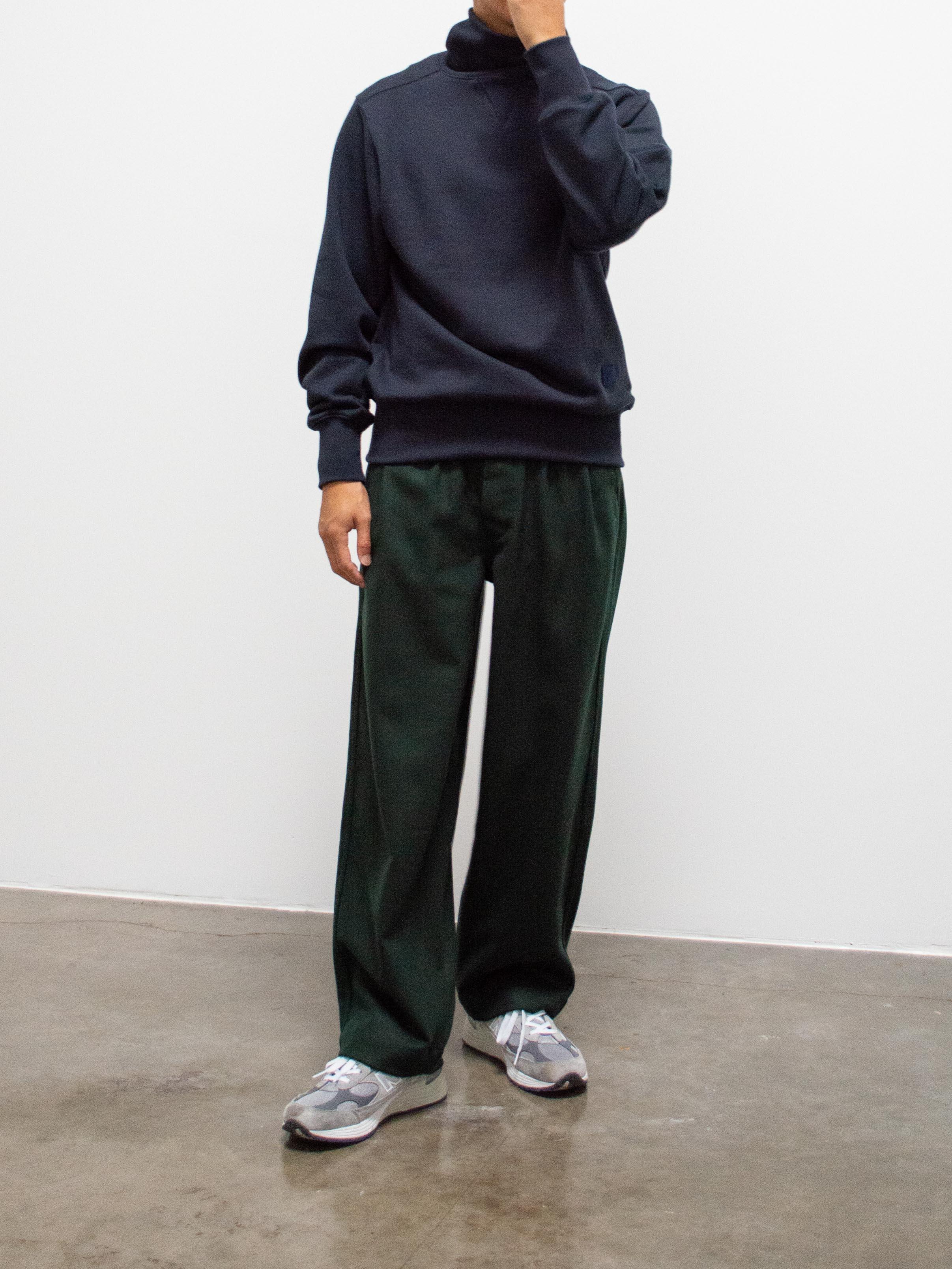 Namu Shop - Document English Wool Tucked Trousers - Forest