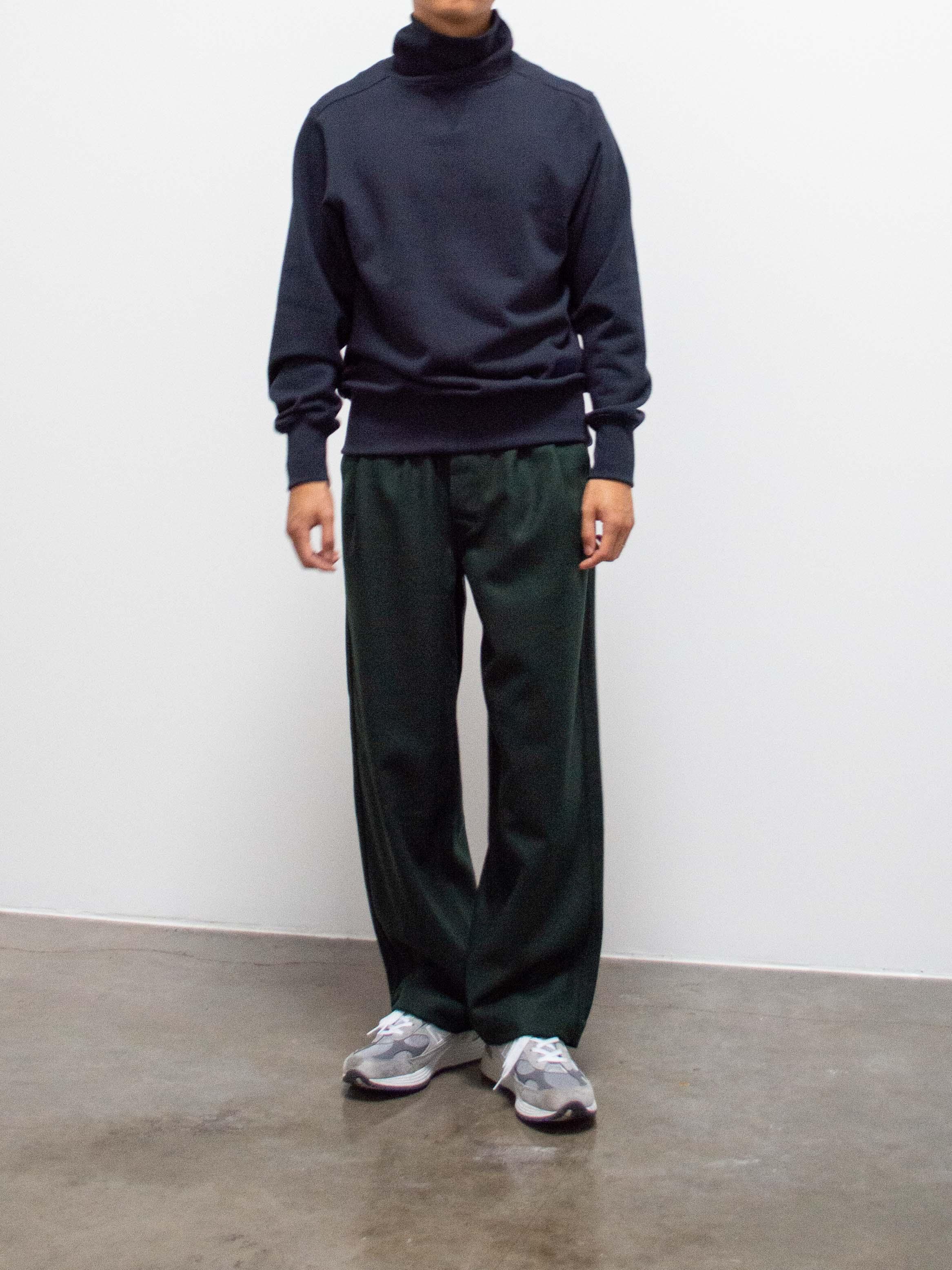 Namu Shop - Document English Wool Tucked Trousers - Forest