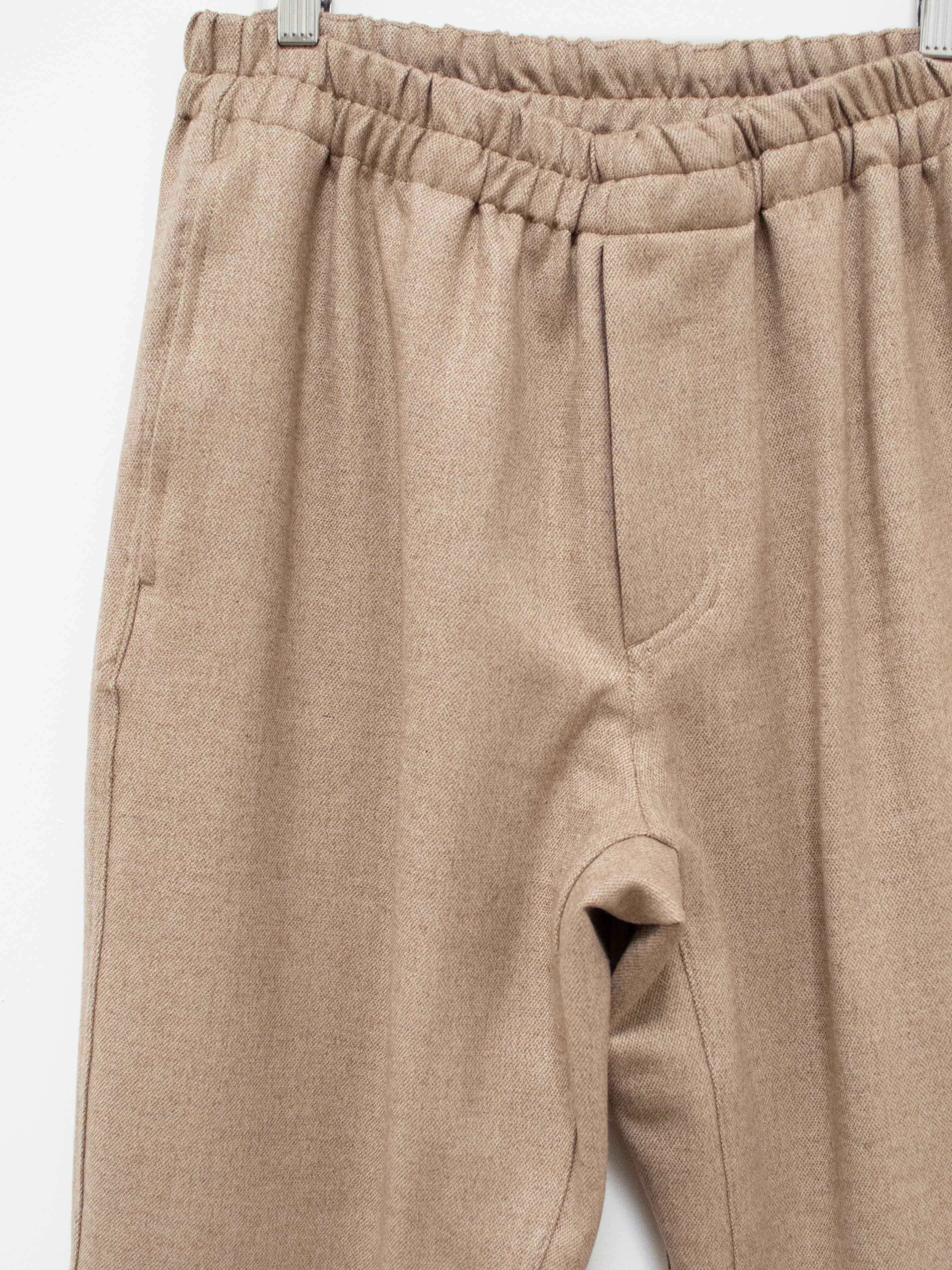 Namu Shop - Document Flexible Wool Easy Pants - Beige