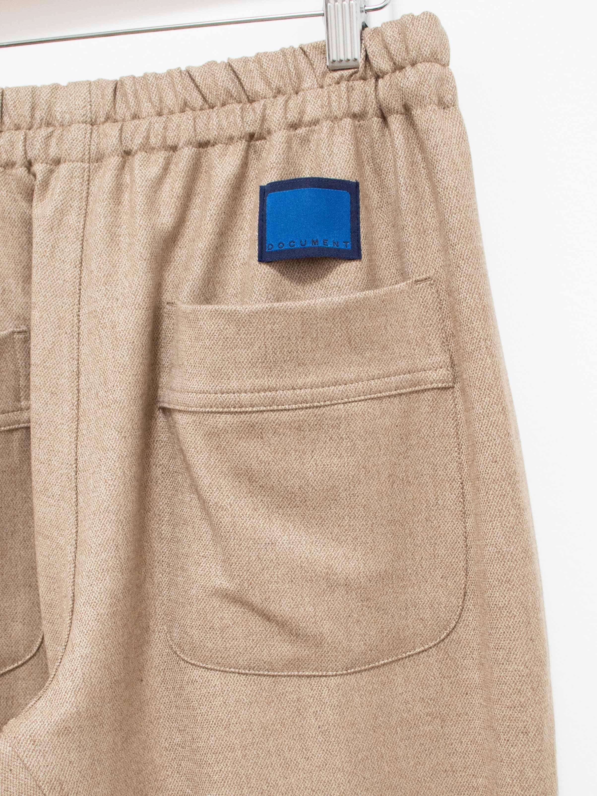 Namu Shop - Document Flexible Wool Easy Pants - Beige