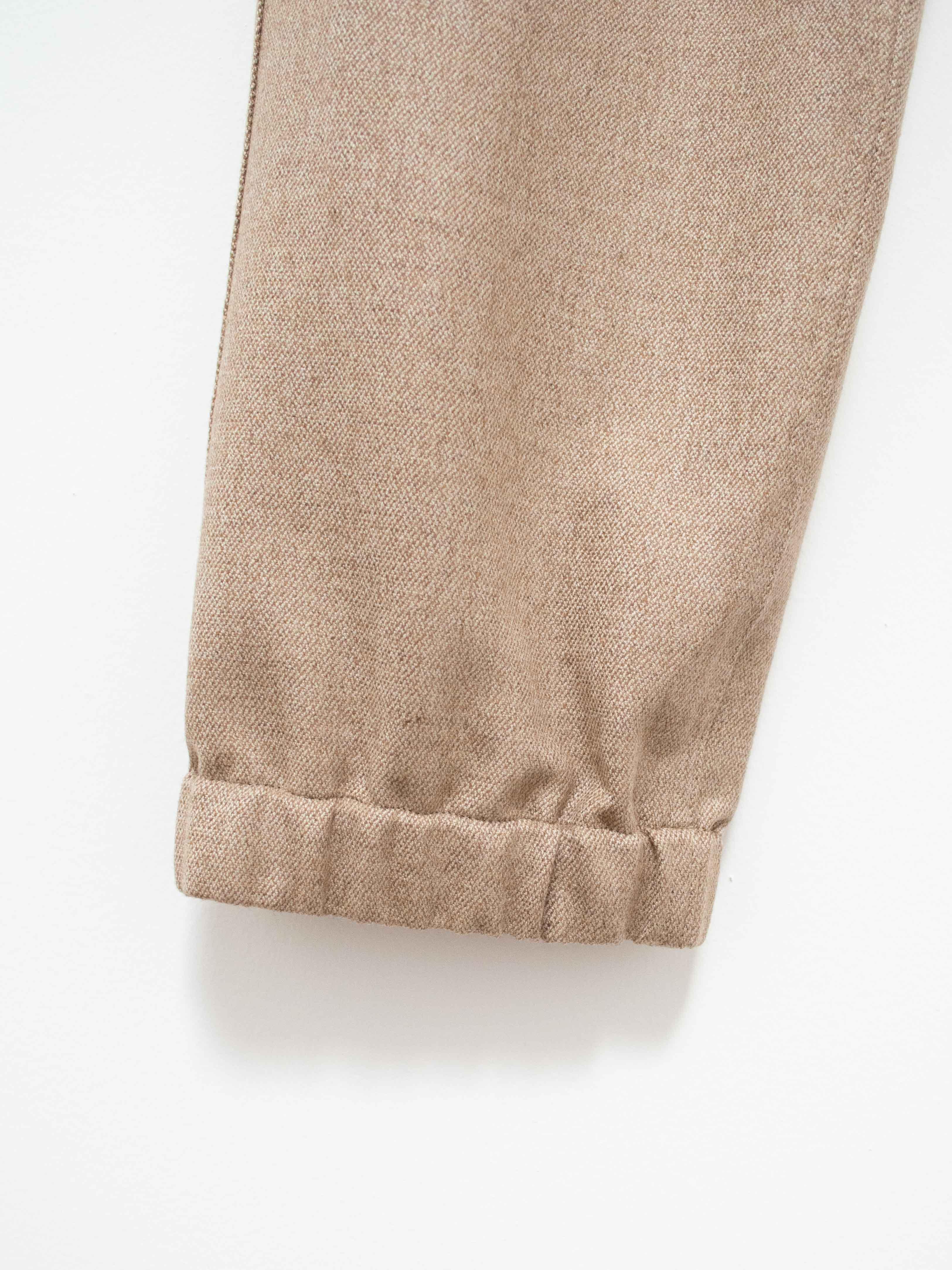 Namu Shop - Document Flexible Wool Easy Pants - Beige